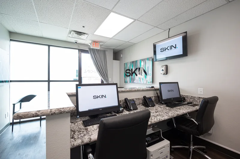 Front office and consultation desk at SKIN Las Vegas med spa